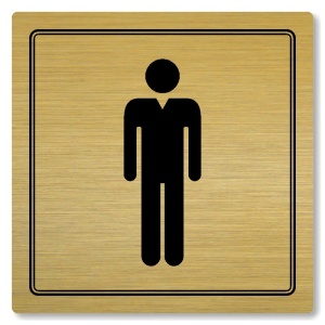 WC muži, 148x148mm, zlatá, Utah